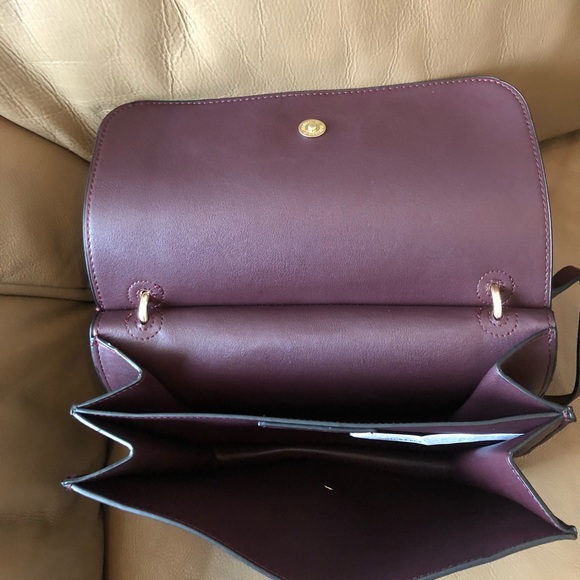 Zara, Deep Grape Crossbody Bag With Gold Accents, EUC - Picture 9 of 16